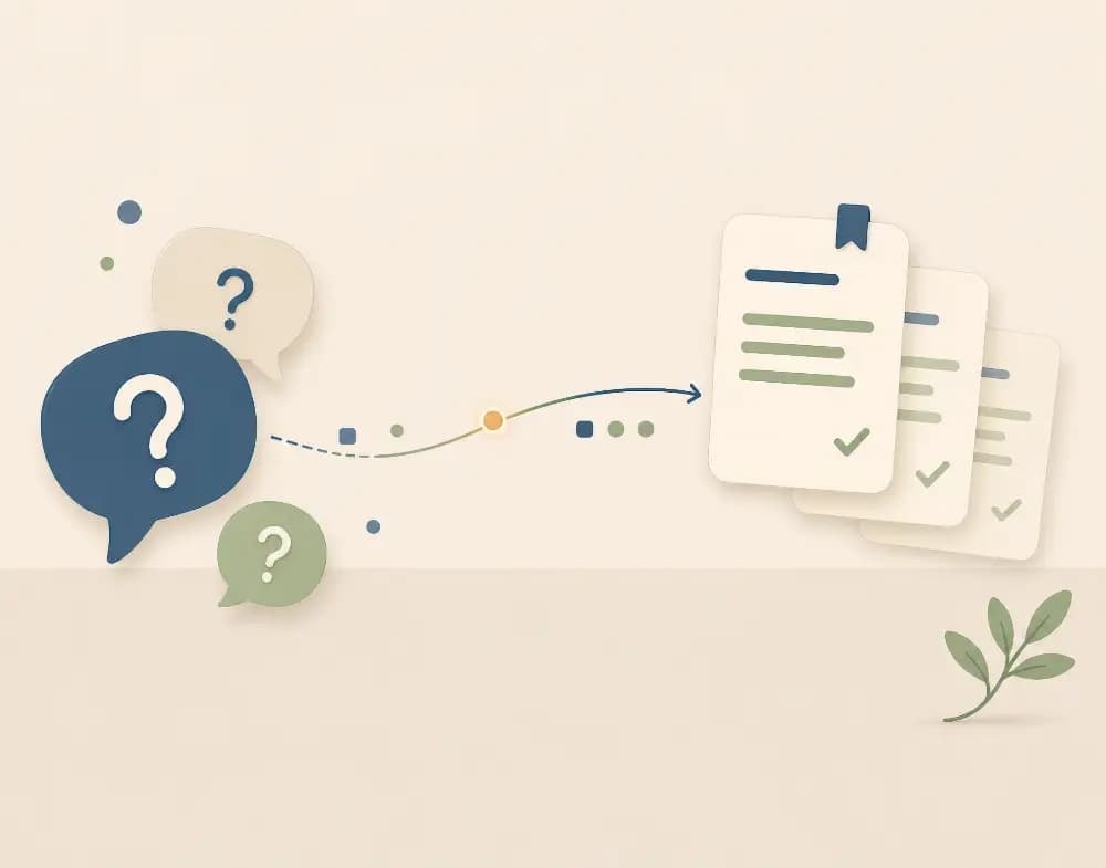Illustration representing common divorce questions becoming clear answers