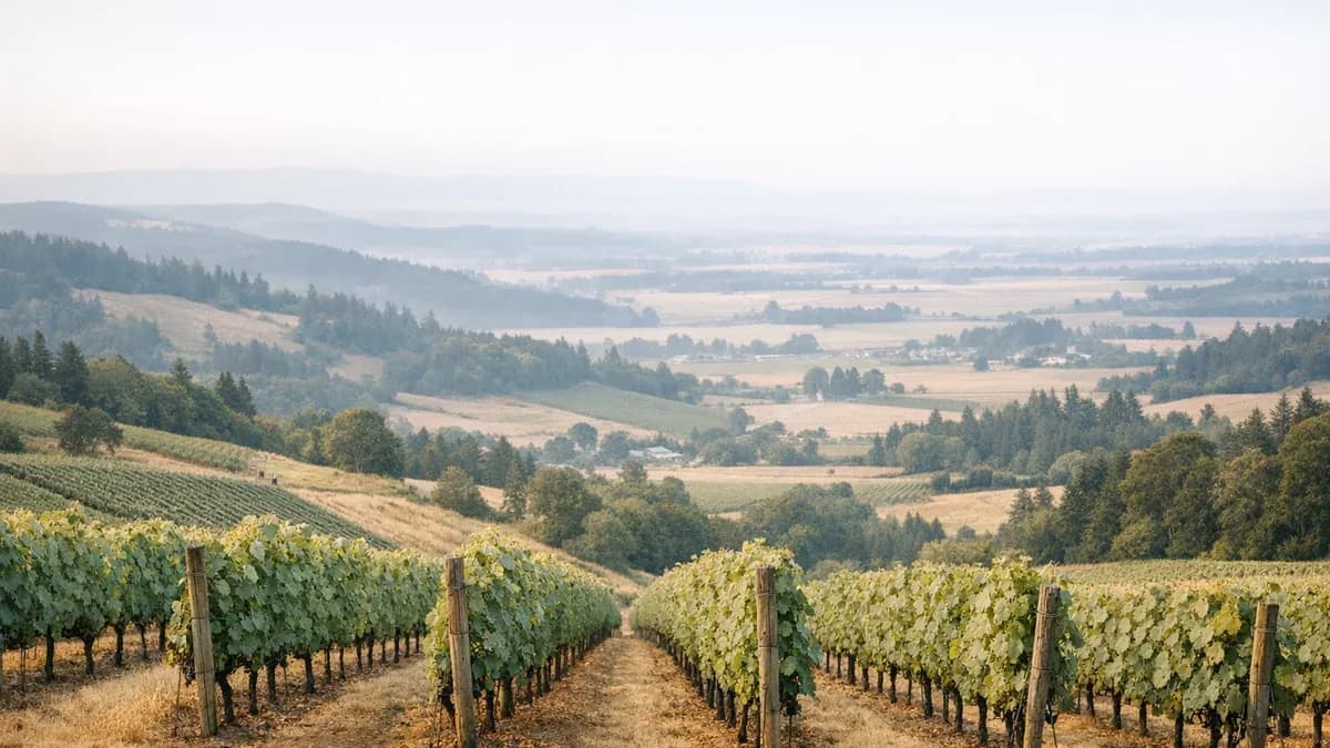 Yamhill County, Oregon scenic image for uncontested divorce landing page
