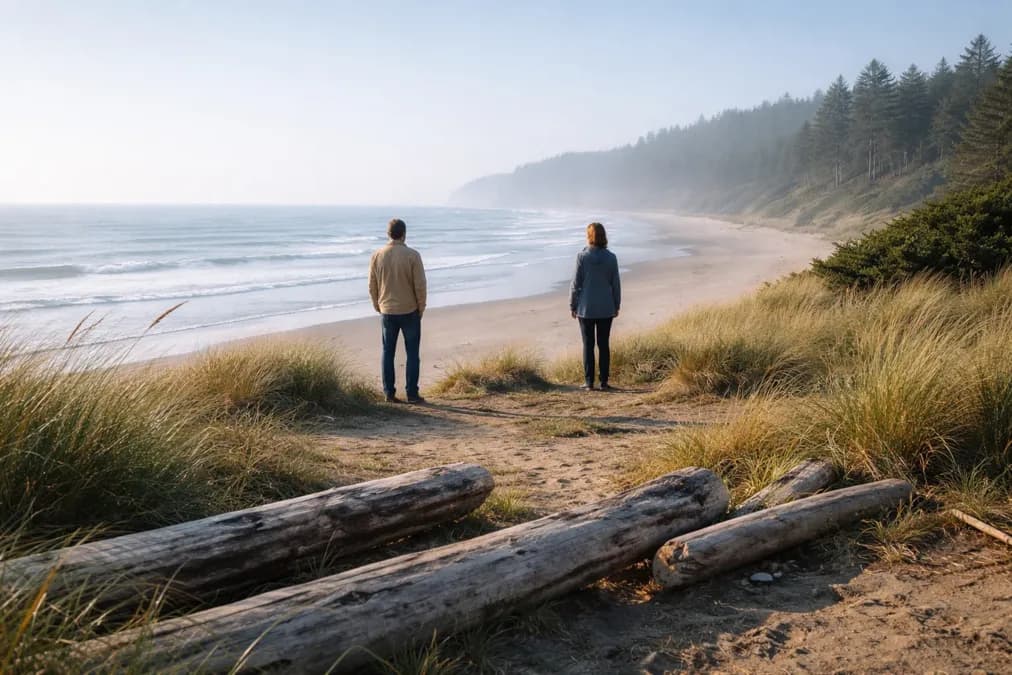 A shared calendar, keys, and organized papers sit on a table by a window.